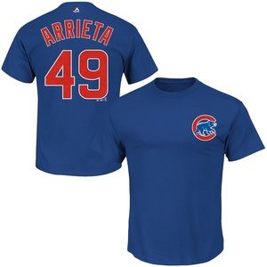 Chicago Cubs Jake Arrieta Official T-Shirt Medium